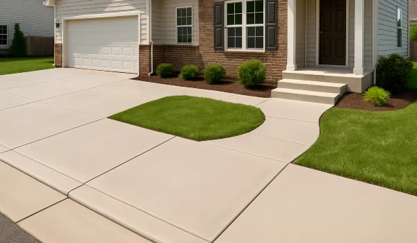 a concrete porch and sidewalk from Concrete Contractor Hutto in Hutto, TX - Concrete Parking Lot Building