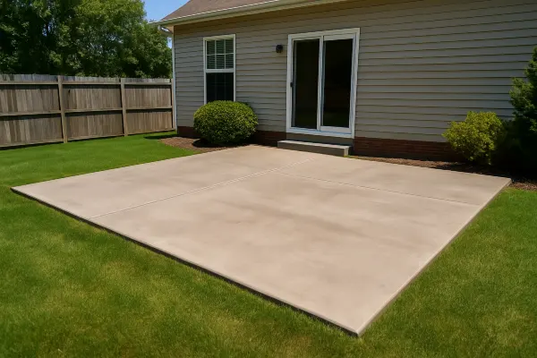 a house featuring a concrete patio from Concrete Contractor Hutto in Hutto, TX - Concrete Patio