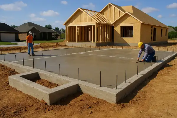 a concrete foundation for a new house from Concrete Contractor Hutto in Round Rock, TX - Round Rock TX