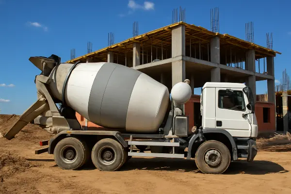 a white cement truck from Concrete Contractor Hutto in Round Rock, TX - Round Rock TX