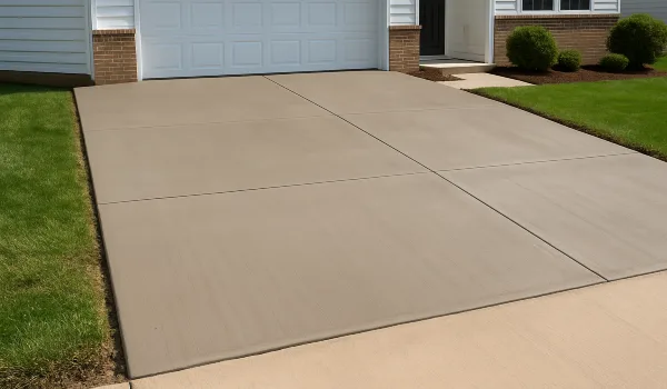 a brand new concrete driveway from Concrete Contractor Hutto in Hutto, TX - Stamped Concrete Services